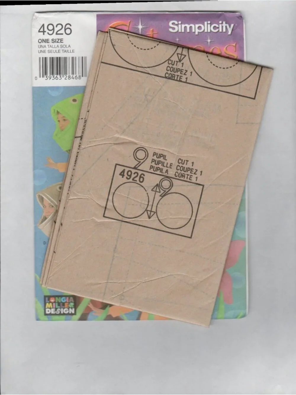 Simplicity 4926 Kids Fish Costume Pattern Childs One Size Uncut Longia Miller